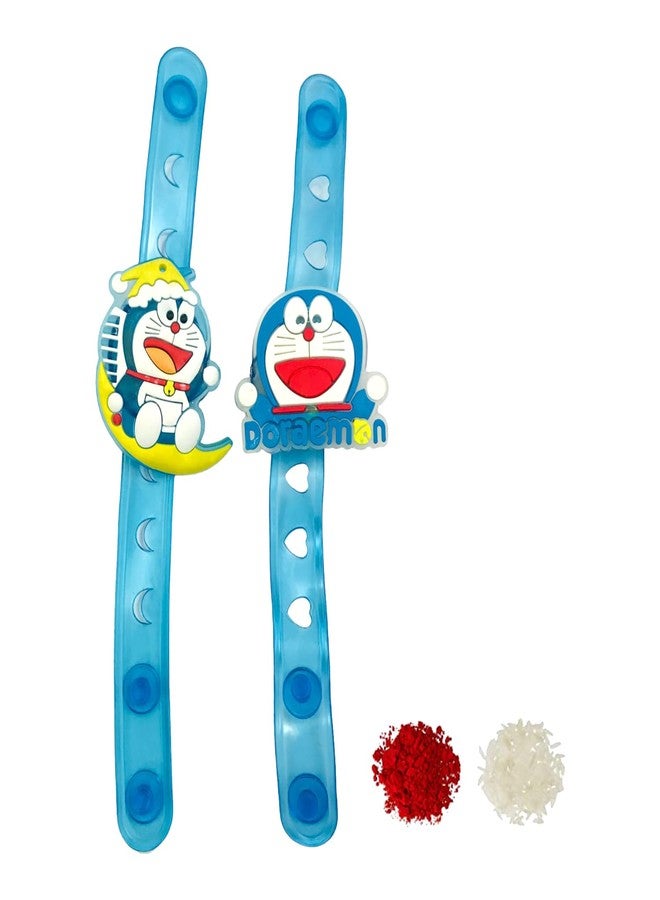 Sesonby Set Of 2 Kids LED Cartoon Character rakhi for brother bhai boys different design character may vary - Image 1